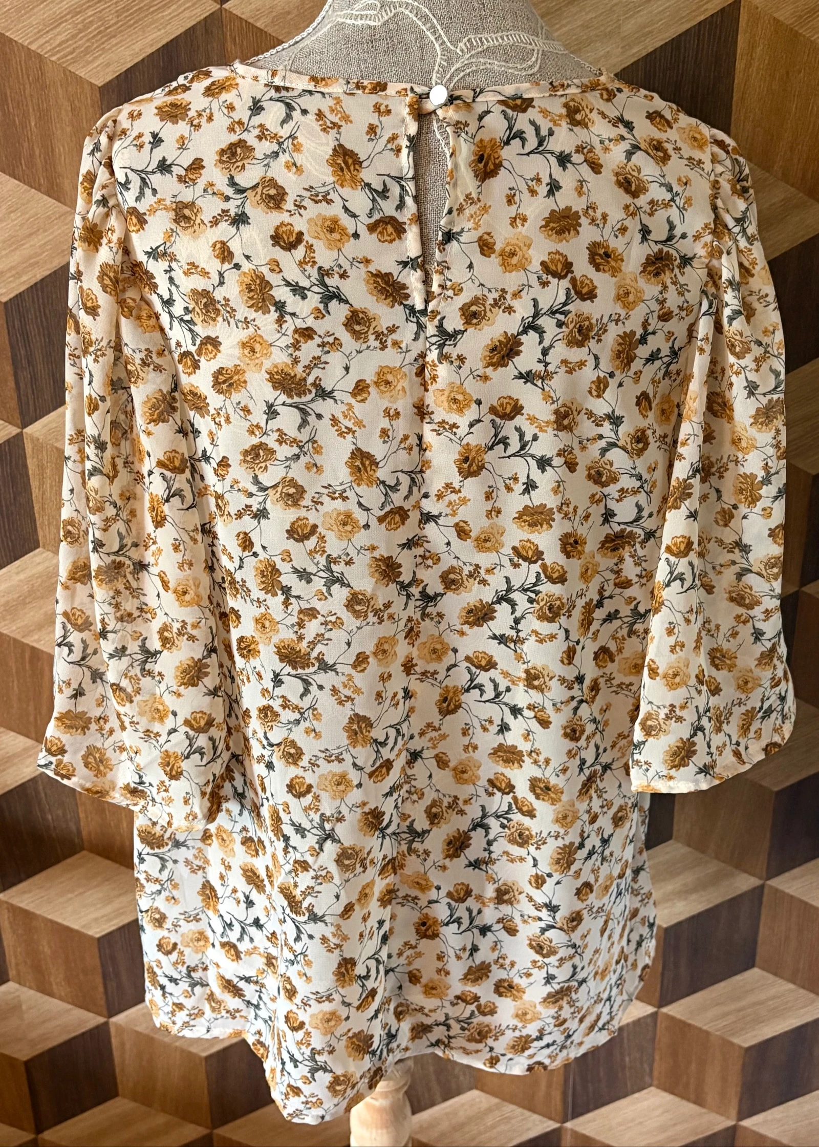 Yellow floral blouse – photo 3